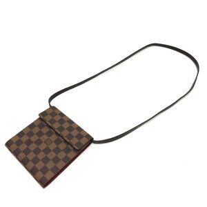 LOUIS VUITTON N62935 Damier CD case DVD Crossbody Shoulder Bag Brown